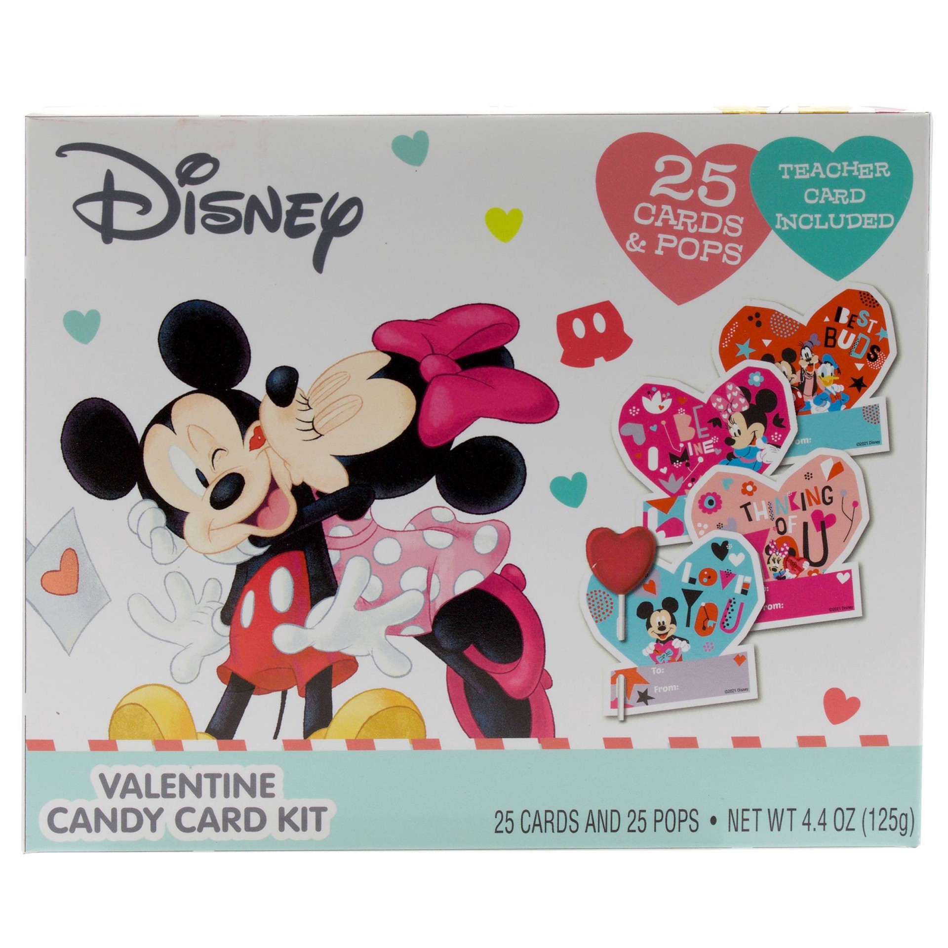 slide 1 of 3, Frankford Disney's Mickey Mouse & Friends Valentine Candy Card Kit, 25 ct