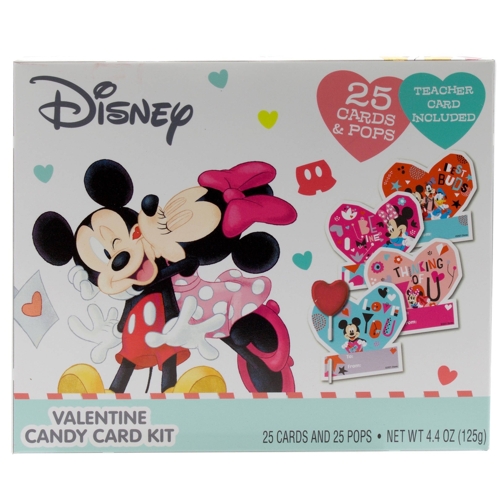 slide 1 of 1, Frankford Disney's Mickey Mouse & Friends Valentine Candy Card Kit, 25 ct
