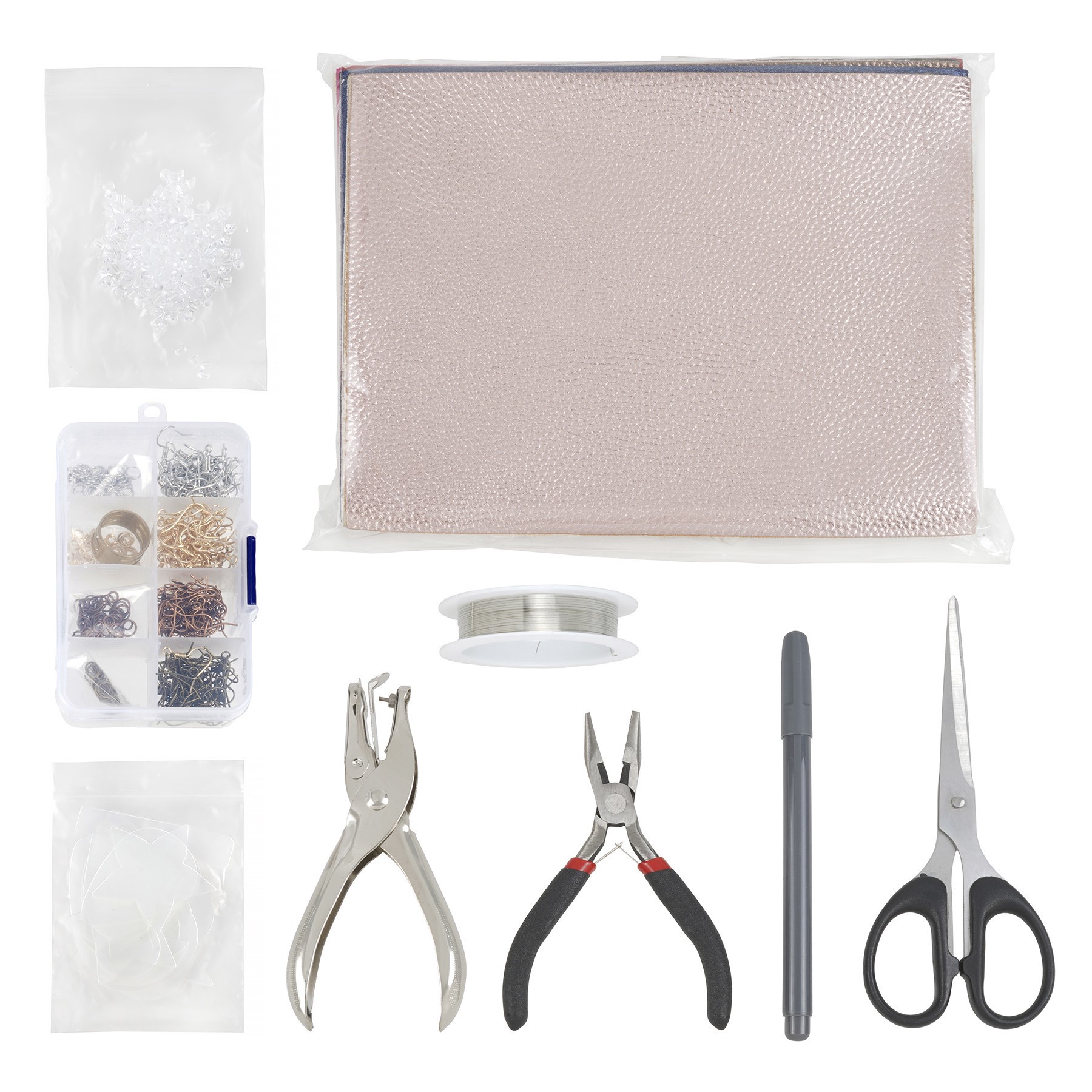 slide 3 of 3, Faux Leather Earring Making Kit By Bead Landing, 208 fishhook earwires
