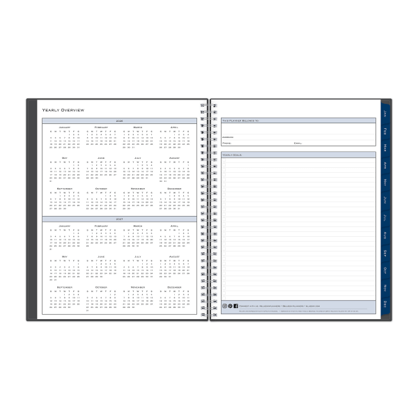 slide 6 of 9, Blue Sky Tabbed 2026 Planning Calendar 1 Each, 1 ct