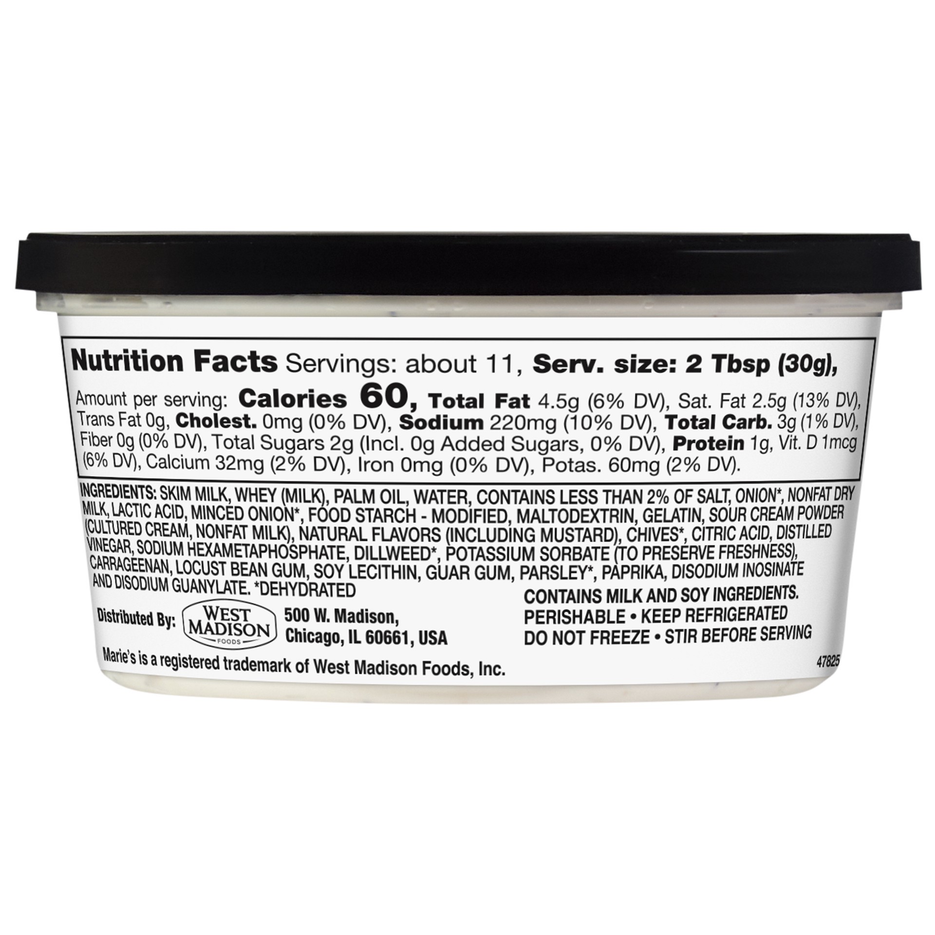 slide 2 of 8, Marie's Onion Chive Herb Dip 12oz Plastic Tub, 12 oz