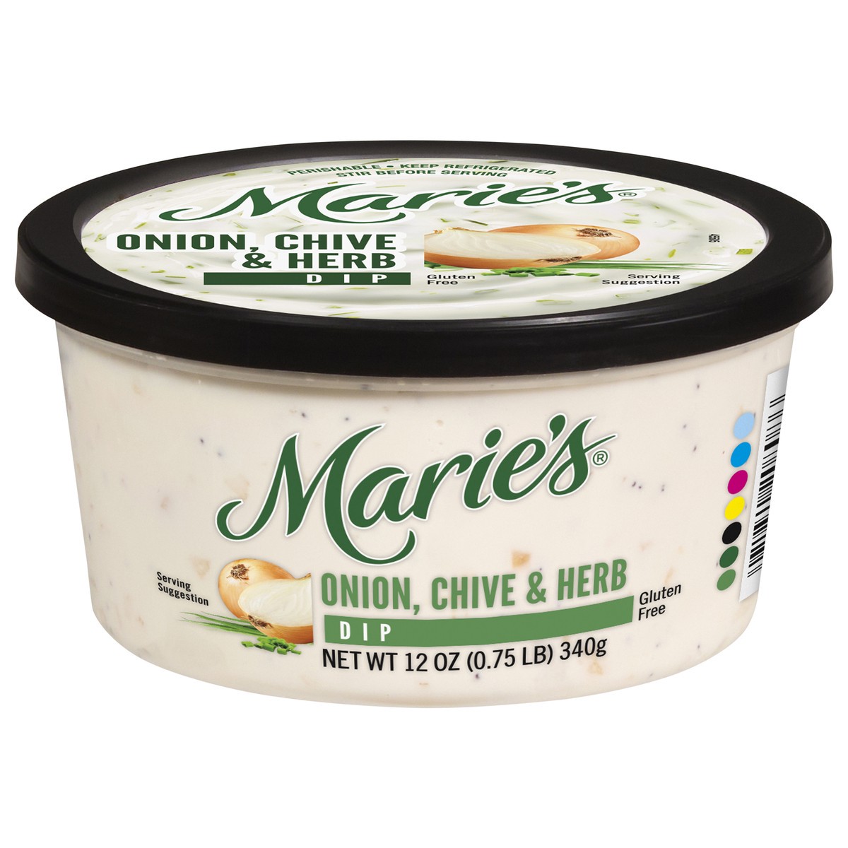 slide 1 of 8, Marie's Onion Chive Herb Dip 12 oz Tub, 12 oz