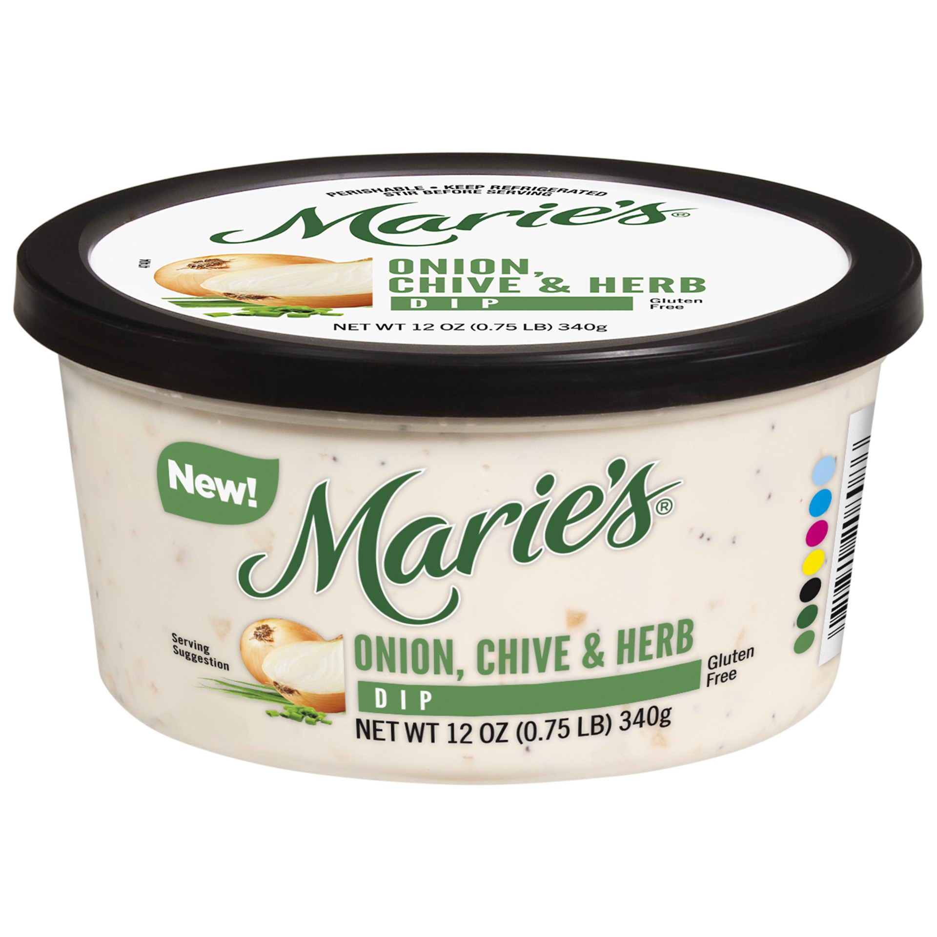 slide 1 of 8, Marie's Onion Chive Herb Dip 12oz Plastic Tub, 12 oz