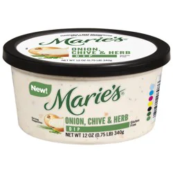 Marie's Onion Chive Herb Dip 12oz Plastic Tub