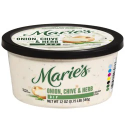 Marie's Onion Chive Herb Dip 12 oz Tub