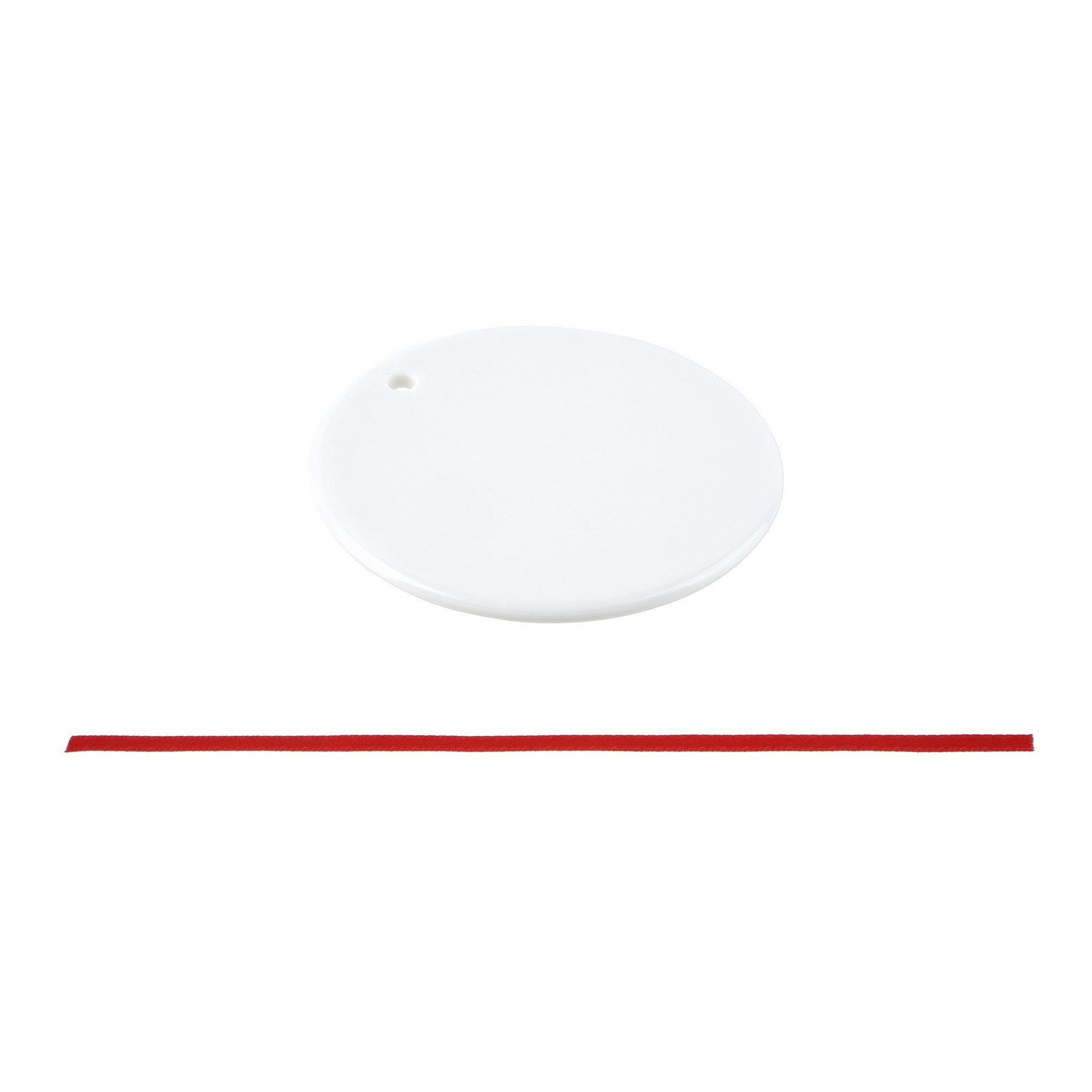 slide 2 of 2, 2.75" Round Ceramic Sublimation Ornaments, 3ct. By Make Market, 3 ct