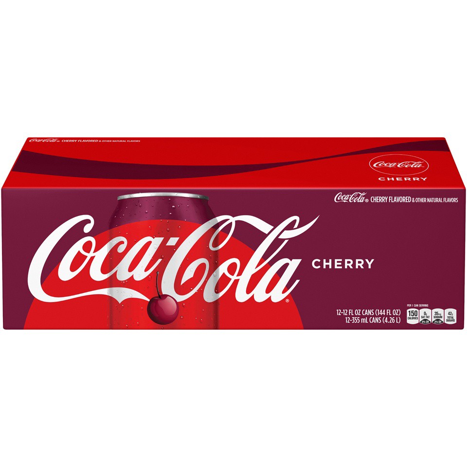 slide 2 of 5, Coca-Cola Cherry Fridge Pack Cans, 12 fl oz, 12 Pack, 12 ct; 12 fl oz