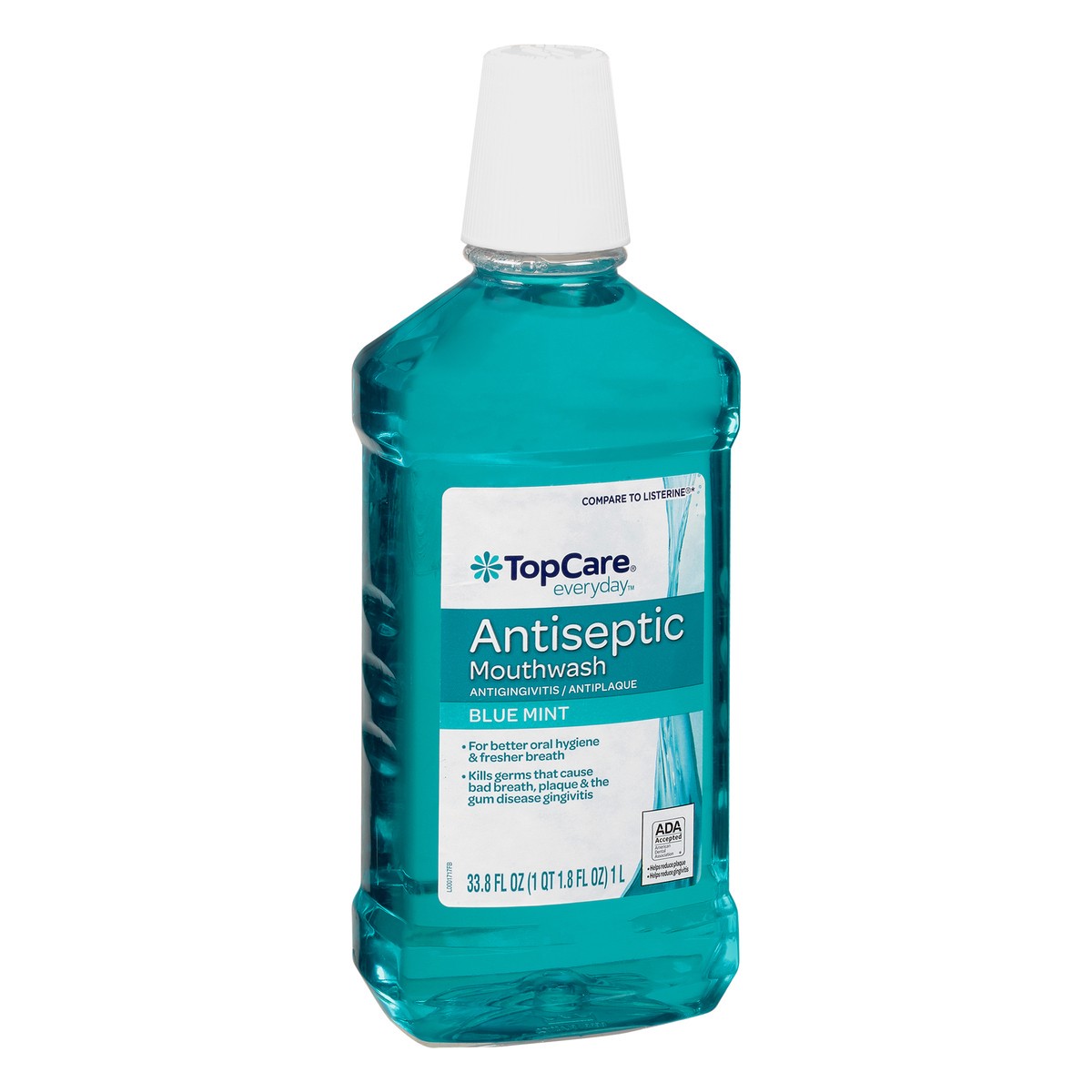 slide 10 of 12, TopCare Antiseptic Mouth Rinse Blue, 33.8 oz