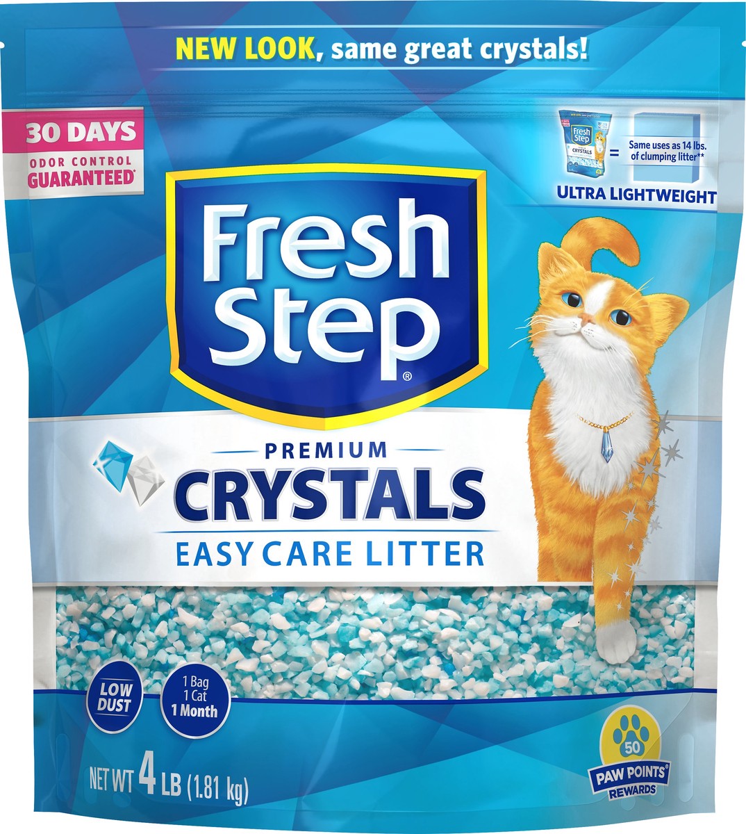 slide 1 of 4, Fresh Step Premium Crystals Easy Care Cat Litter 4 lb, 4 lb