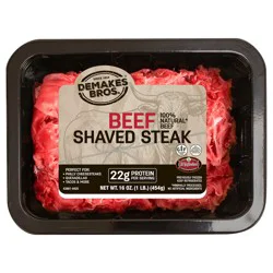 Demakes Bros. Beef Shaved Steak, 1 lb Fresh