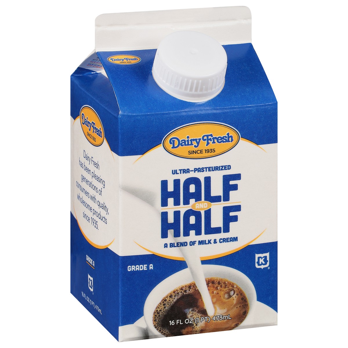 slide 2 of 9, Dairy Fresh Half &Half, 16 oz