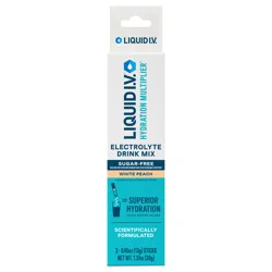 Liquid I.V. Hydration Multiplier - Sugar Free Electrolyte Drink Mix White Peach