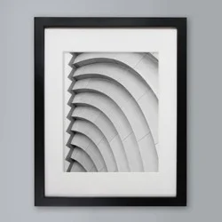 11" x 14" Matted to 8" x 10" Single Picture Gallery Frame Black - Threshold™: Modern Wall Decor, Acid-Free Mat