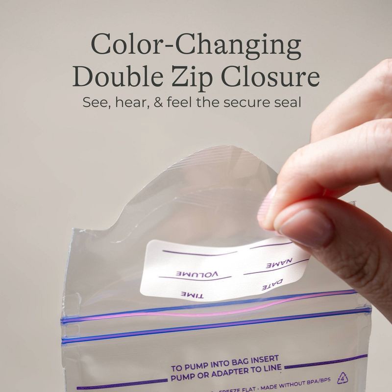 slide 6 of 10, Lansinoh Breast Milk Storage Bags, Fast Freeze & Thaw Breast Milk Bags for Baby Bottle Feeding - 50ct/6oz, 50 ct, 6 oz