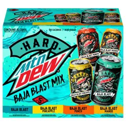 Mountain Dew Hard Mountain Dew Baja Blast Variety Pack, 5% ABV .) - 12 ct