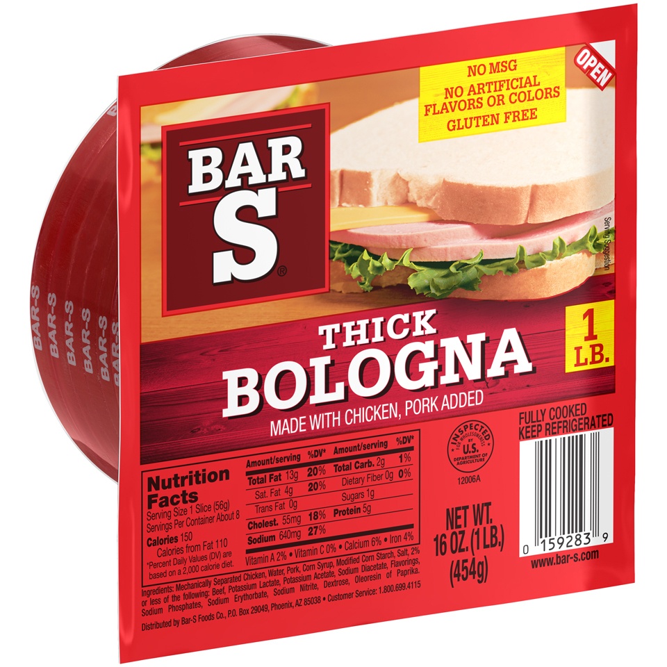 slide 3 of 7, Bar-S Thick Bologna, 16 oz