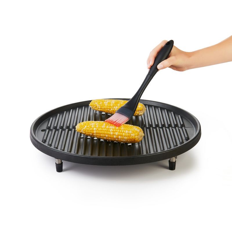 slide 3 of 3, OXO Silicone Basting Brush: Black Cooking & Pastry Tool, Dishwasher-Safe, 10.7" Length, Silicone Bristles, 1 ct