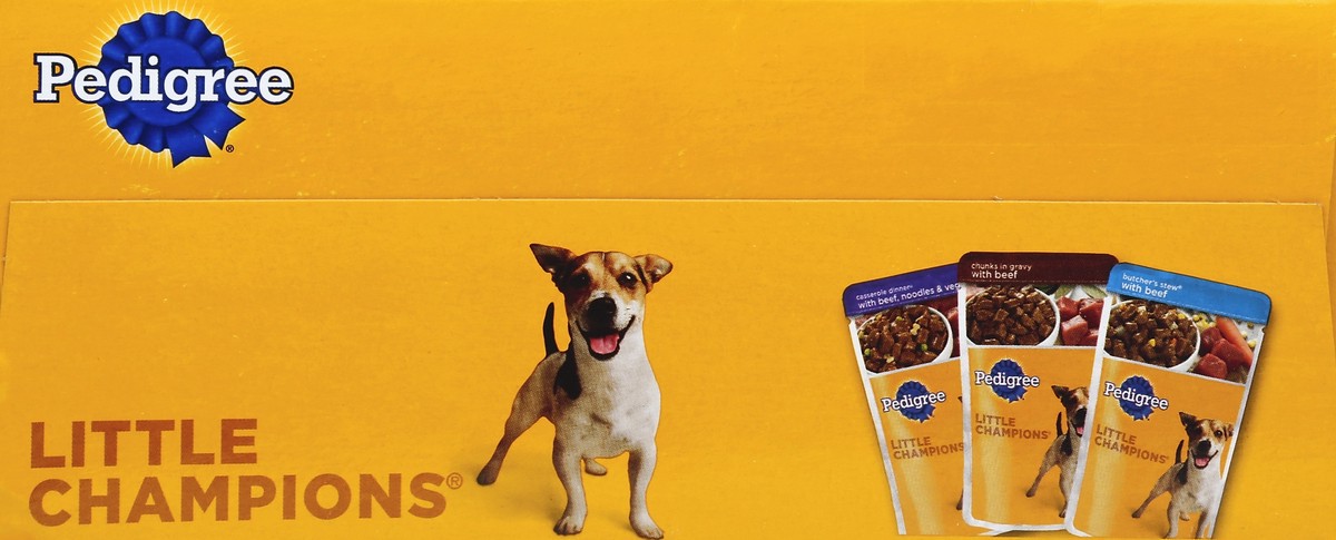 slide 2 of 4, Pedigree Little Champions Dog Food, Beef Variety, 12 ct; 5.3 oz