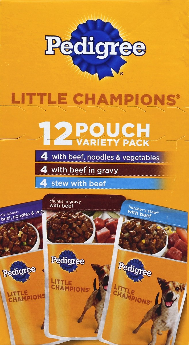 slide 3 of 4, Pedigree Little Champions Dog Food, Beef Variety, 12 ct; 5.3 oz