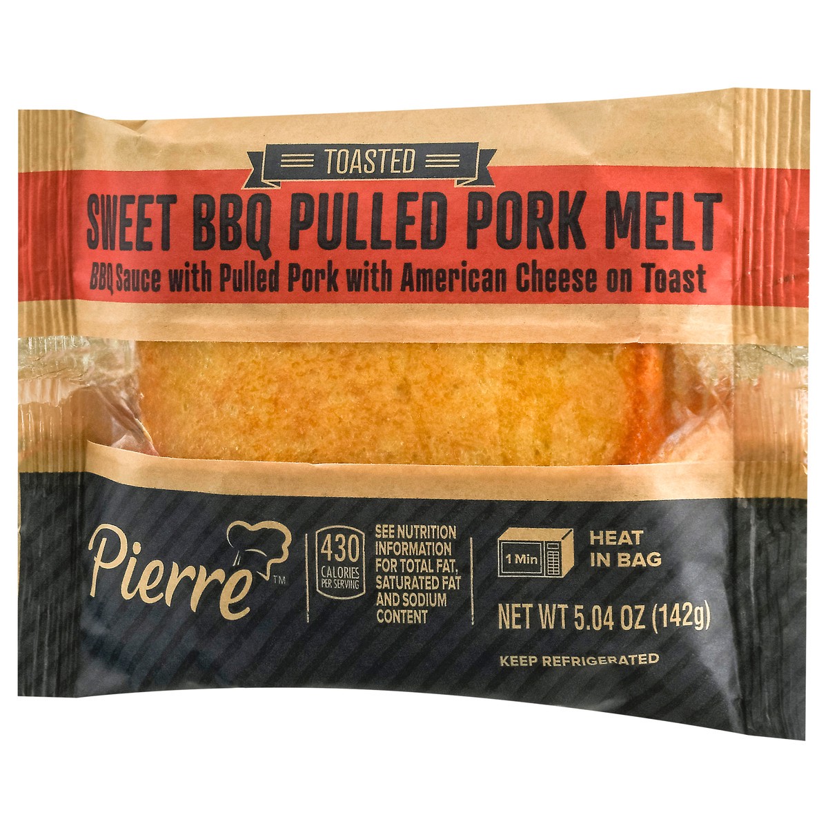 slide 4 of 14, Pierre Toasted Sweet BBQ Pulled Pork Melt Sandwich 5.04 oz, 5.04 oz
