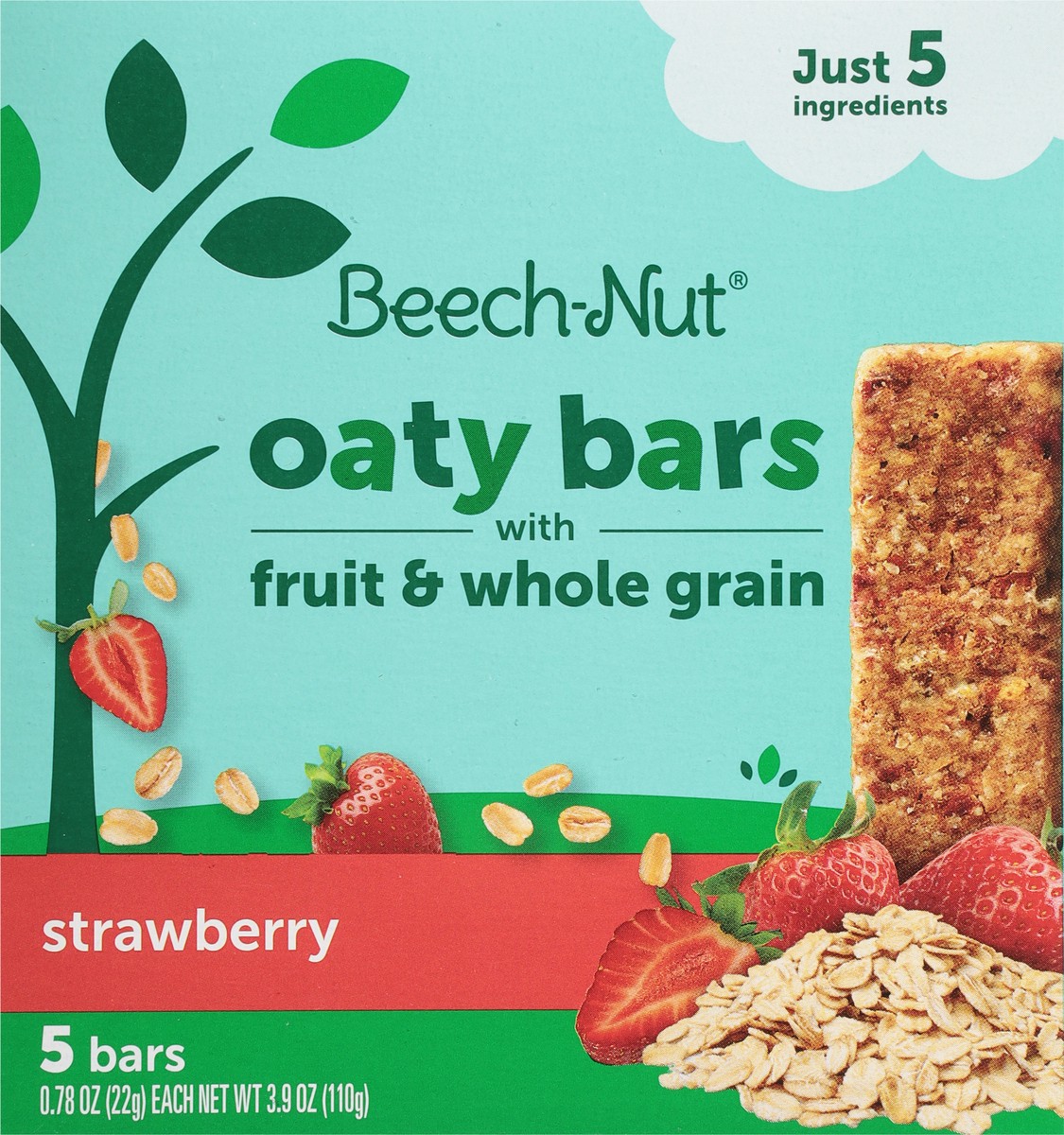 slide 6 of 13, Beech-Nut Strawberry Oaty Bars with Fruit & Whole Grain 5 – 0.78 oz Bars, 3.9 oz