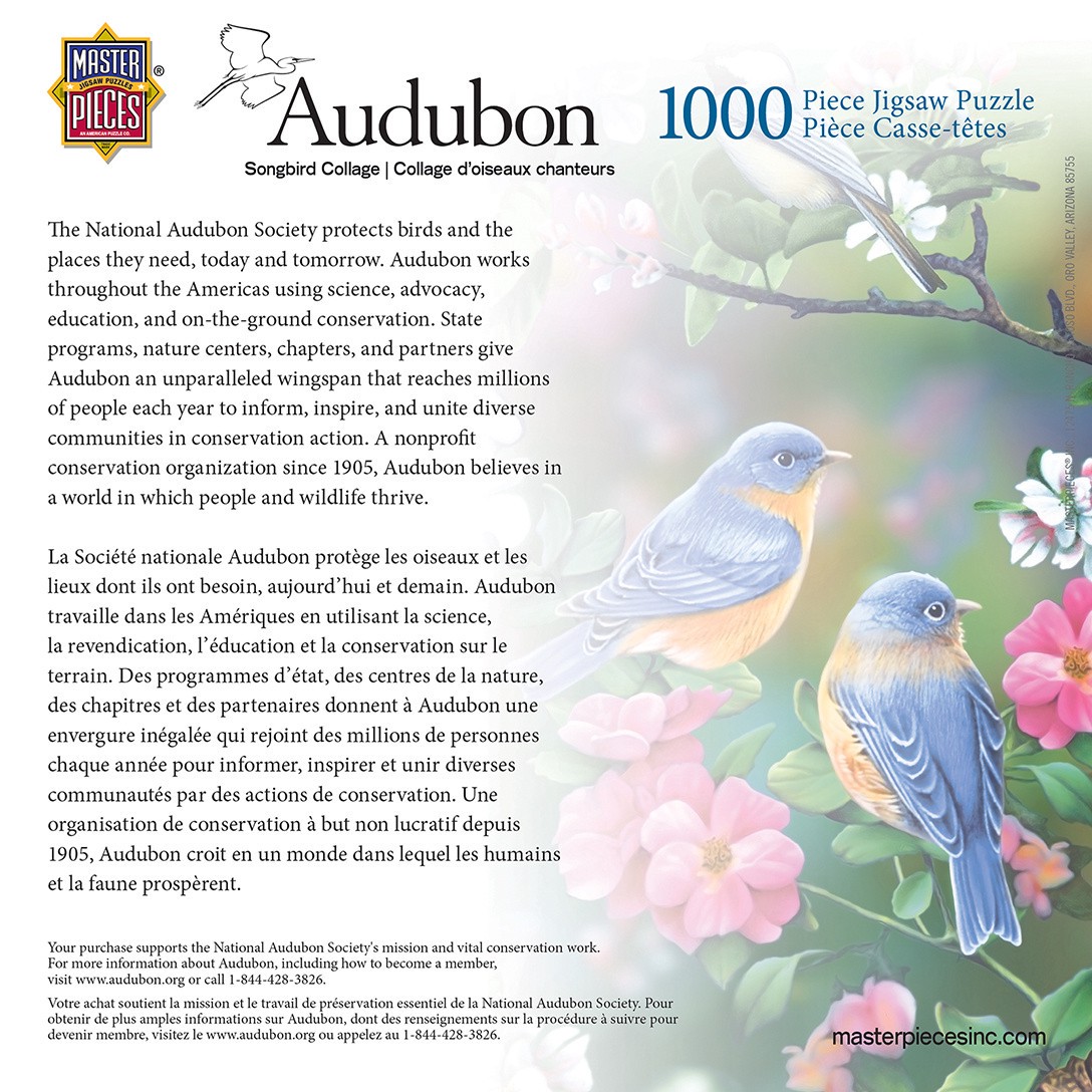 slide 5 of 6, Masterpieces Audubon - Songbird Collage 1000 Piece Puzzle, 1 ct