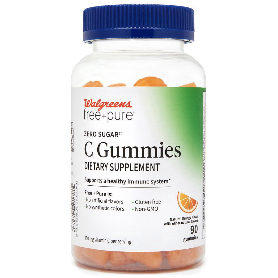 slide 1 of 5, Walgreens Free & Pure Sugar Free Vitamin C Orange, 90 ct