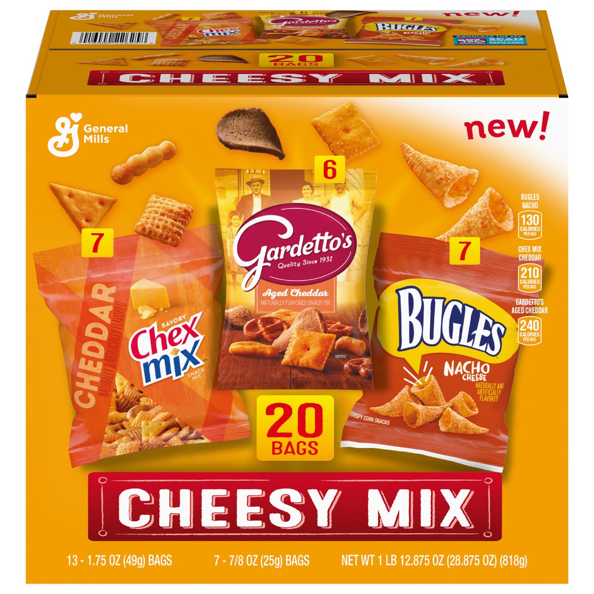 slide 1 of 14, General Mills Cheesy Mix, 20ct, 28.88 oz