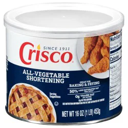 Crisco All-Vegetable Shortening, Gluten-Free, 16 oz