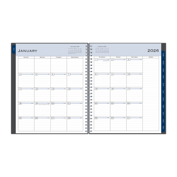 slide 4 of 7, Blue Sky 2026 Blue Sky Monthly Planner, 8"" x 10"", Passages/Charcoal Metallic, January To December, 100011, 1 ct