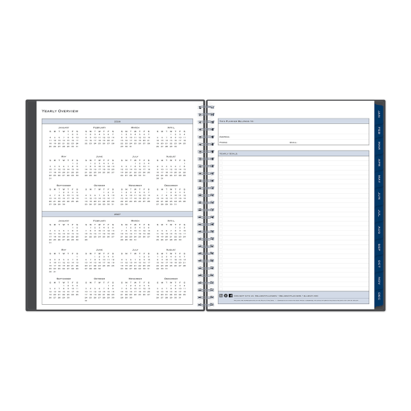 slide 5 of 7, Blue Sky 2026 Blue Sky Monthly Planner, 8"" x 10"", Passages/Charcoal Metallic, January To December, 100011, 1 ct