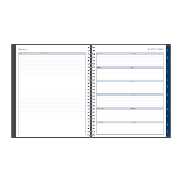 slide 3 of 7, Blue Sky 2026 Blue Sky Monthly Planner, 8"" x 10"", Passages/Charcoal Metallic, January To December, 100011, 1 ct