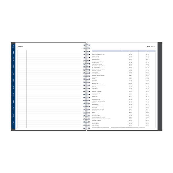 slide 6 of 7, Blue Sky 2026 Blue Sky Monthly Planner, 8"" x 10"", Passages/Charcoal Metallic, January To December, 100011, 1 ct