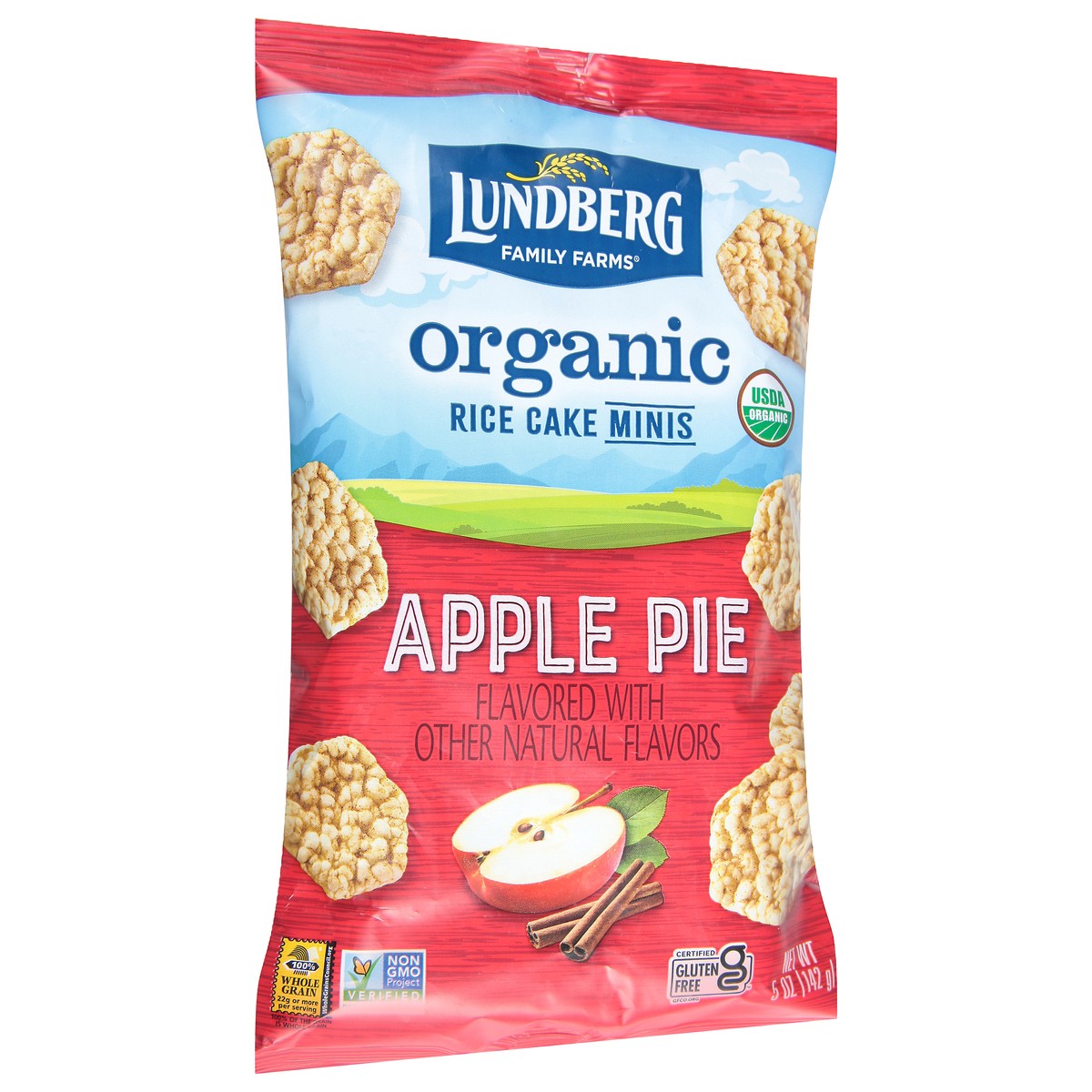 slide 11 of 12, Lundberg Minis Organic Apple Pie Rice Cake 5 oz, 5 oz