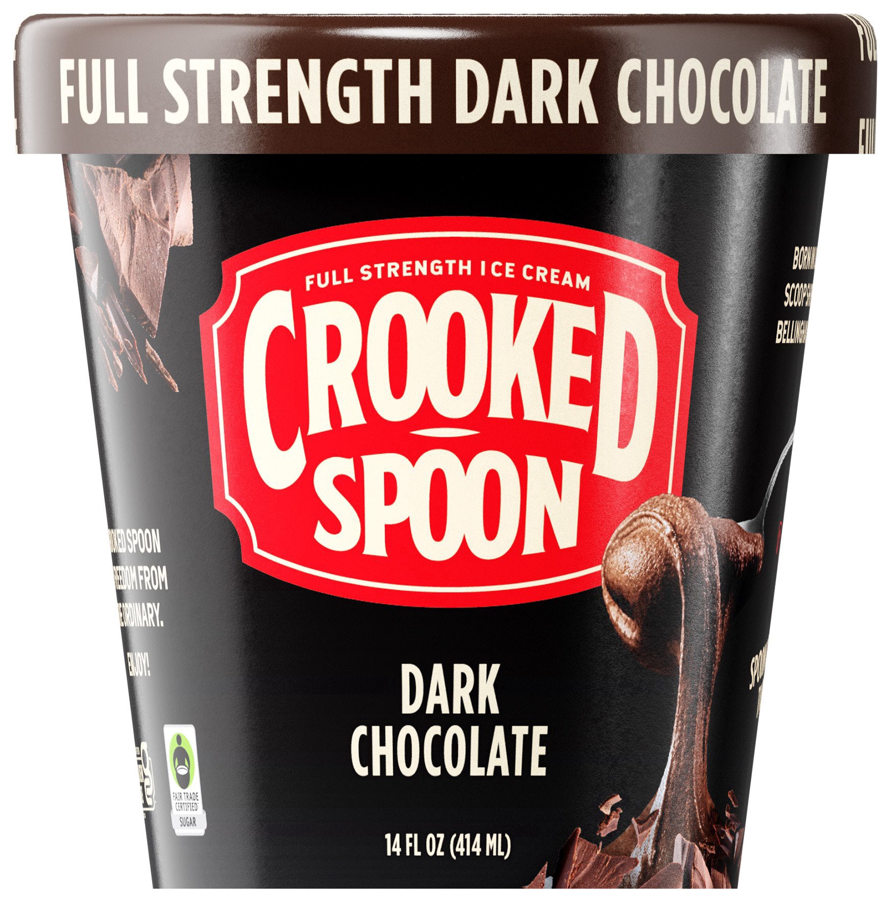 slide 1 of 1, Crooked Spoon Ice Cream Dark Chocolate Gluten Free - 14 FZ, 14 fl oz