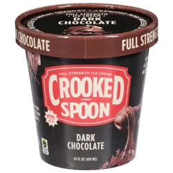Crooked Spoon Ice Cream Dark Chocolate Gluten Free - 14 FZ