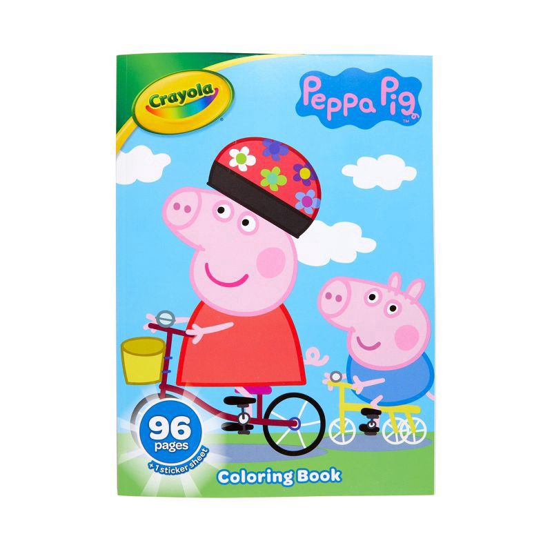 slide 1 of 5, Crayola 96pg Peppa Pig Coloring Book with Sticker Sheet, 1 ct