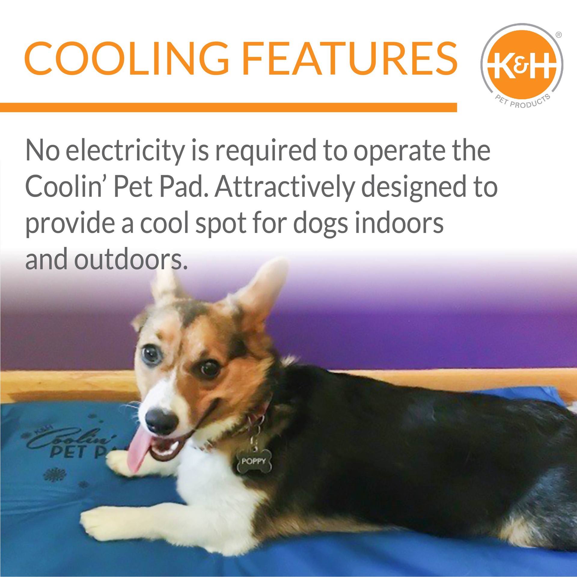 slide 7 of 9, K & H K&H Pet Products Coolin' Pet Pad Blue Medium 15 X 20 Inches, Medium