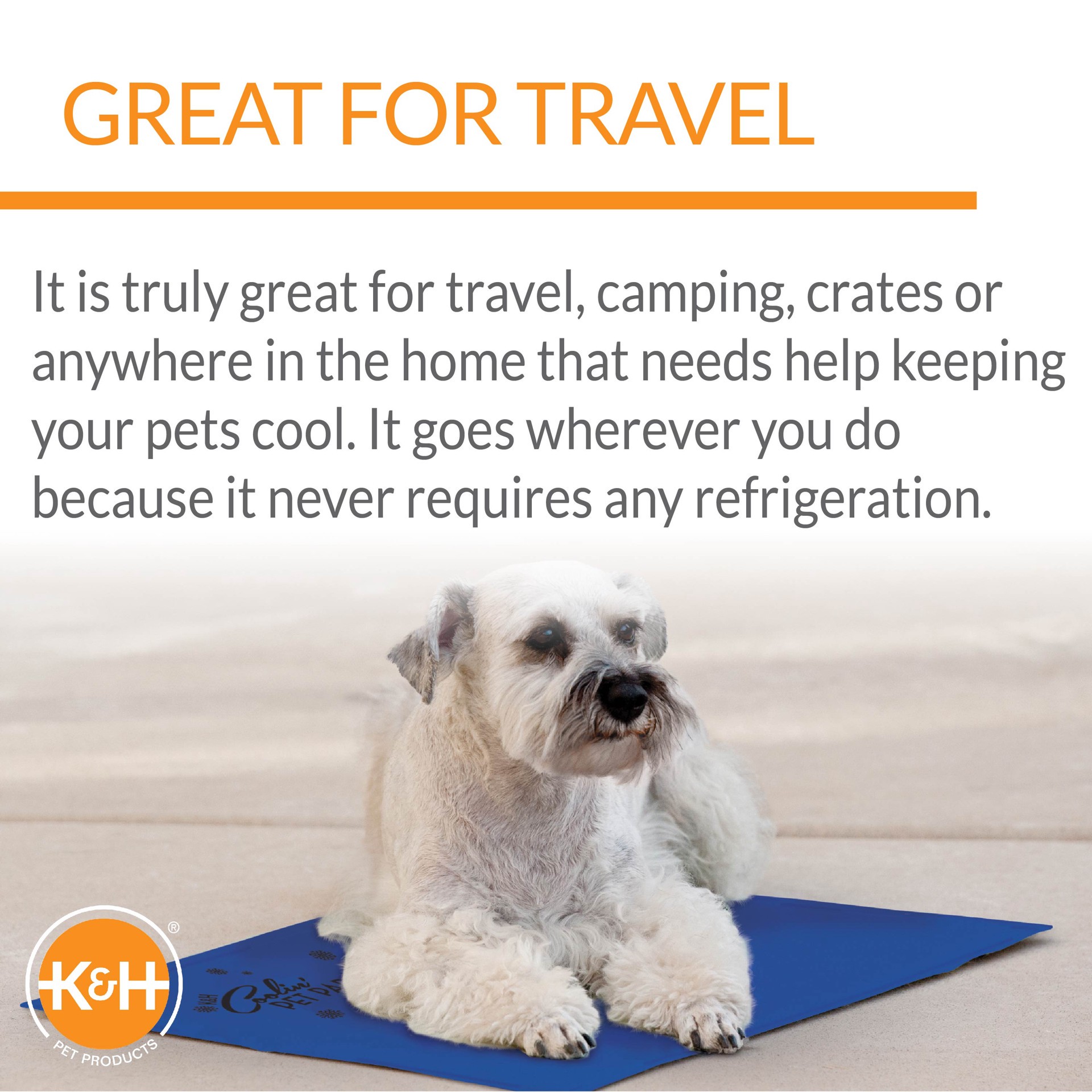slide 3 of 9, K & H K&H Pet Products Coolin' Pet Pad Blue Medium 15 X 20 Inches, Medium