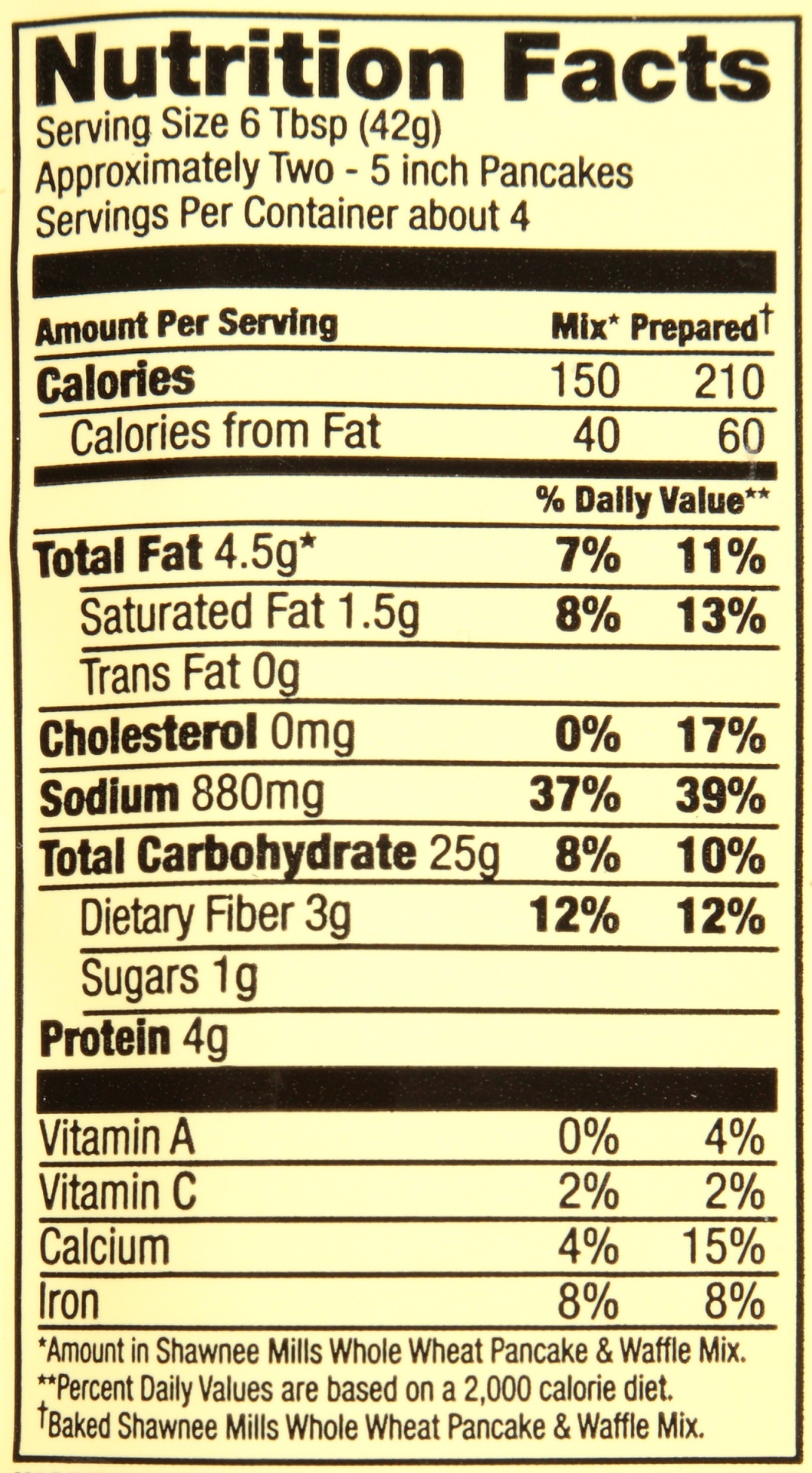 slide 4 of 6, Shawnee Mills Whole Wheat Buttermilk Pancake & Waffle Mix, 6 oz