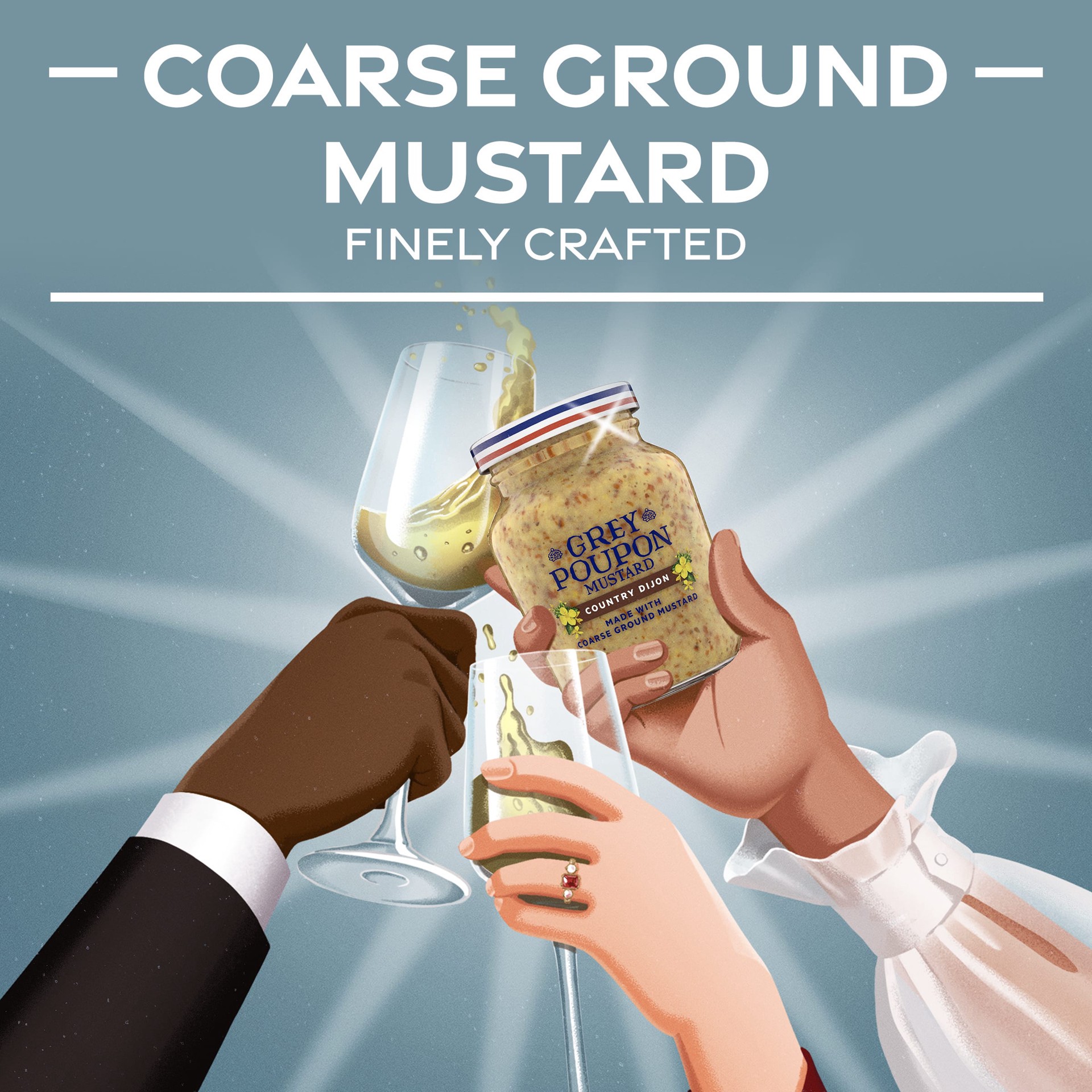 slide 6 of 8, Grey Pouponry Dijon Coarse Ground Mustard - 8 Oz, 8 oz