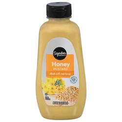 Signature Select Mustard Honey Bottle - 12 Oz