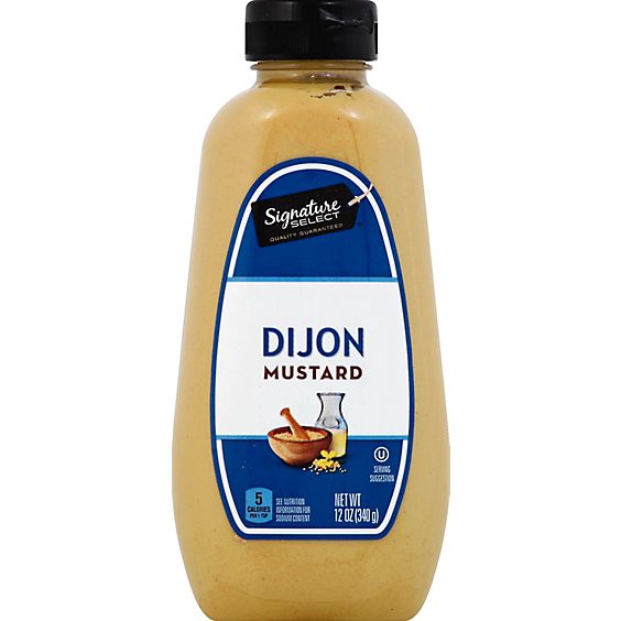 slide 1 of 1, Signature Select Mustard Dijon Bottle - 12 Oz, 12 oz