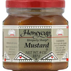 Honey Cup Mustard Uniquely Sharp - 8 Oz