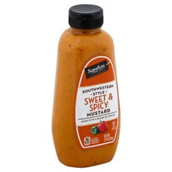 Signature Select Mustard Southwestern Style Sweet & Spicy Bottle - 12 Oz