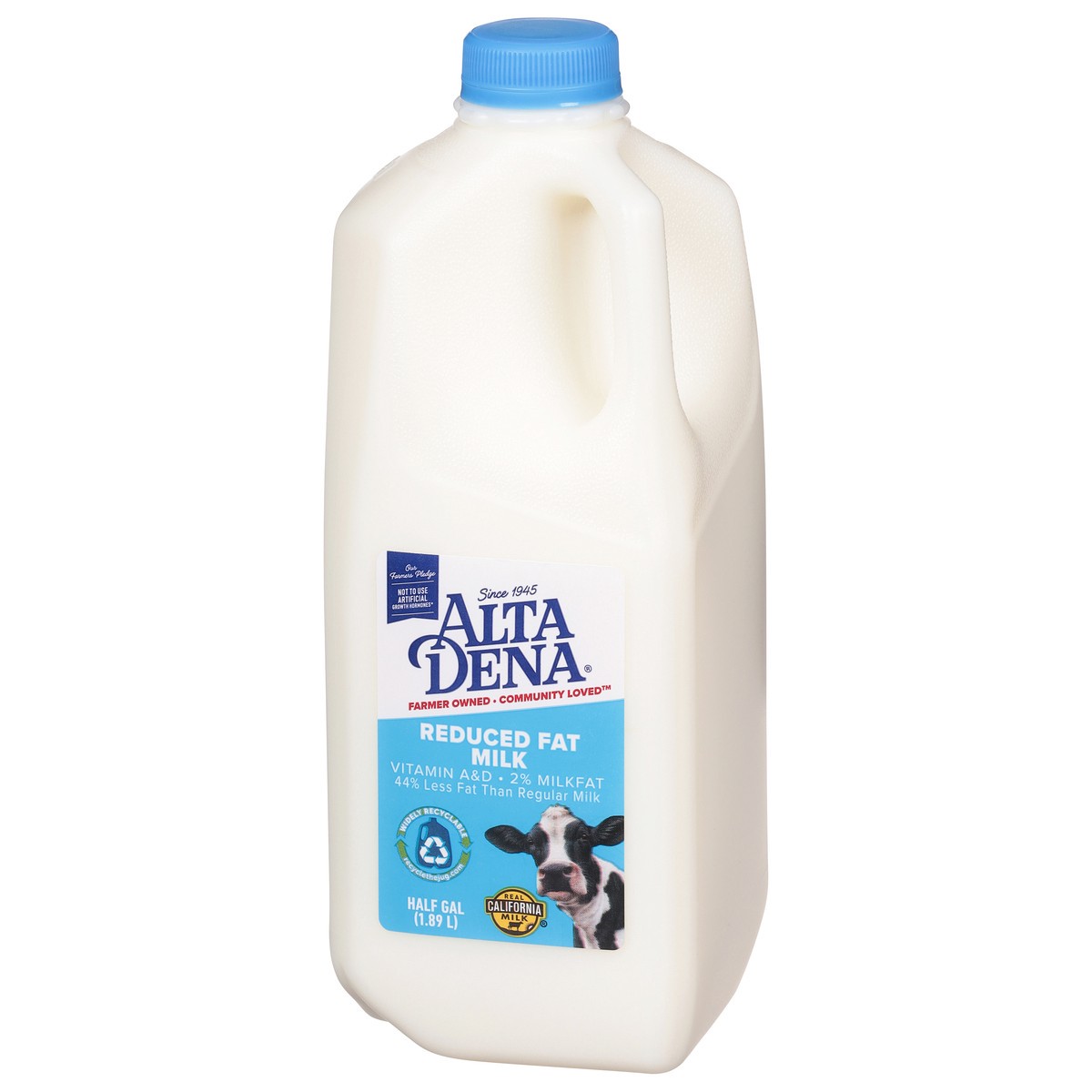 slide 2 of 9, Alta Dena 2% Milk with Vitamin A and Vitamin D, Reduced Fat Milk Half Gallon - 1 Jug, 1/2 gal