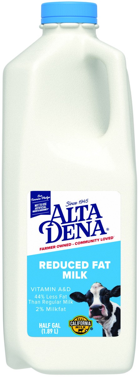 slide 1 of 9, Alta Dena 2% Reduced Fat Milk, Half Gallon, 1/2 gal