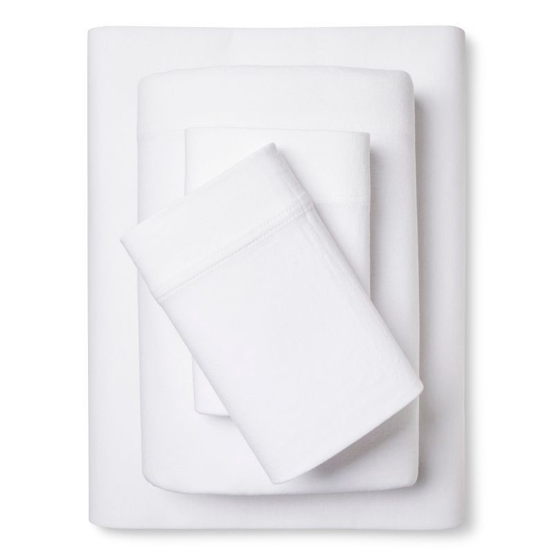 slide 1 of 1, King Jersey Sheet Set True White - Room Essentials, 1 ct