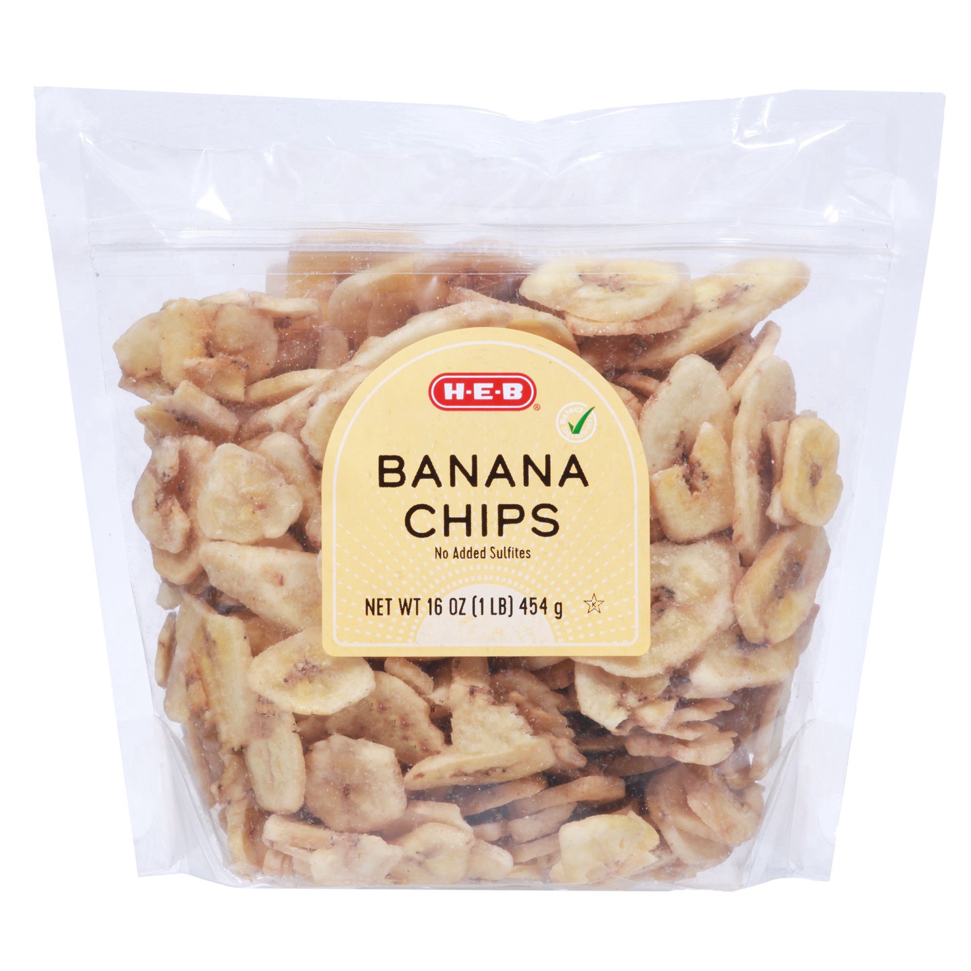slide 1 of 1, H-E-B Banana Chips, 16 oz