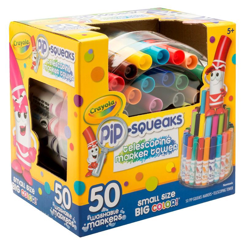 slide 3 of 5, Crayola 50ct Pip Squeaks Marker Set, 50 ct